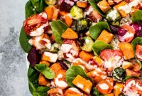Roasted Vegetable and Barley Salad with Lemon Herb Dressing