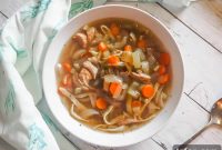 Paleo Chicken Noodle Soup with Homemade Egg Noodles Recipe