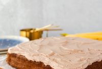 Moist Banana Snack Cake with Creamy Nutella Frosting