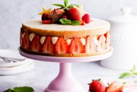 Classic French Fraisier Strawberry Cake Recipe