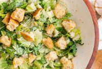 Classic Caesar Salad Recipe with Homemade Dressing and Croutons