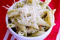 Creamy Pesto Pasta Salad Made with Store-Bought Pesto