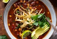 Hearty Vegetarian Black Bean Tortilla Soup Recipe