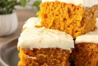 Chewy Pumpkin Bars with Spiced Cream Cheese Frosting
