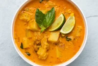 Vibrant Red Lentil and Sweet Potato Curry (Vegan)