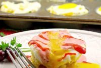 Ham and Rice Muffin-Tin Eggs Benedict with Cranberry Hollandaise
