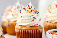 Classic Funfetti Cupcakes Recipe with Rainbow Sprinkles