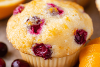 Moist Cranberry Orange Muffins with Zesty Orange Glaze