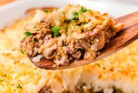 Hearty Salisbury Steak Casserole with Savory Brown Gravy
