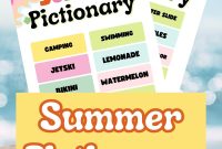 Free Printable Summer Pictionary Game for Parties