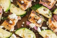 Greek-Marinated Grilled Salmon Kabobs | Keto Low-Carb Recipe