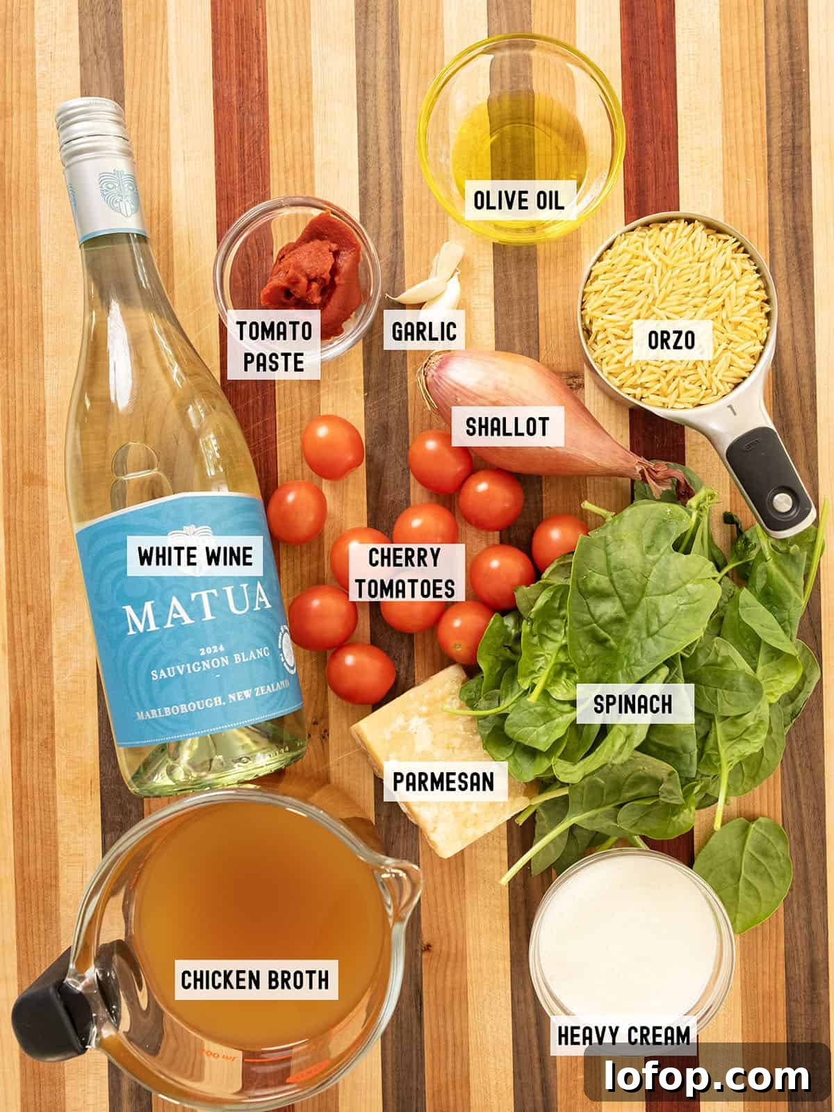 Ingredients for the recipe. 