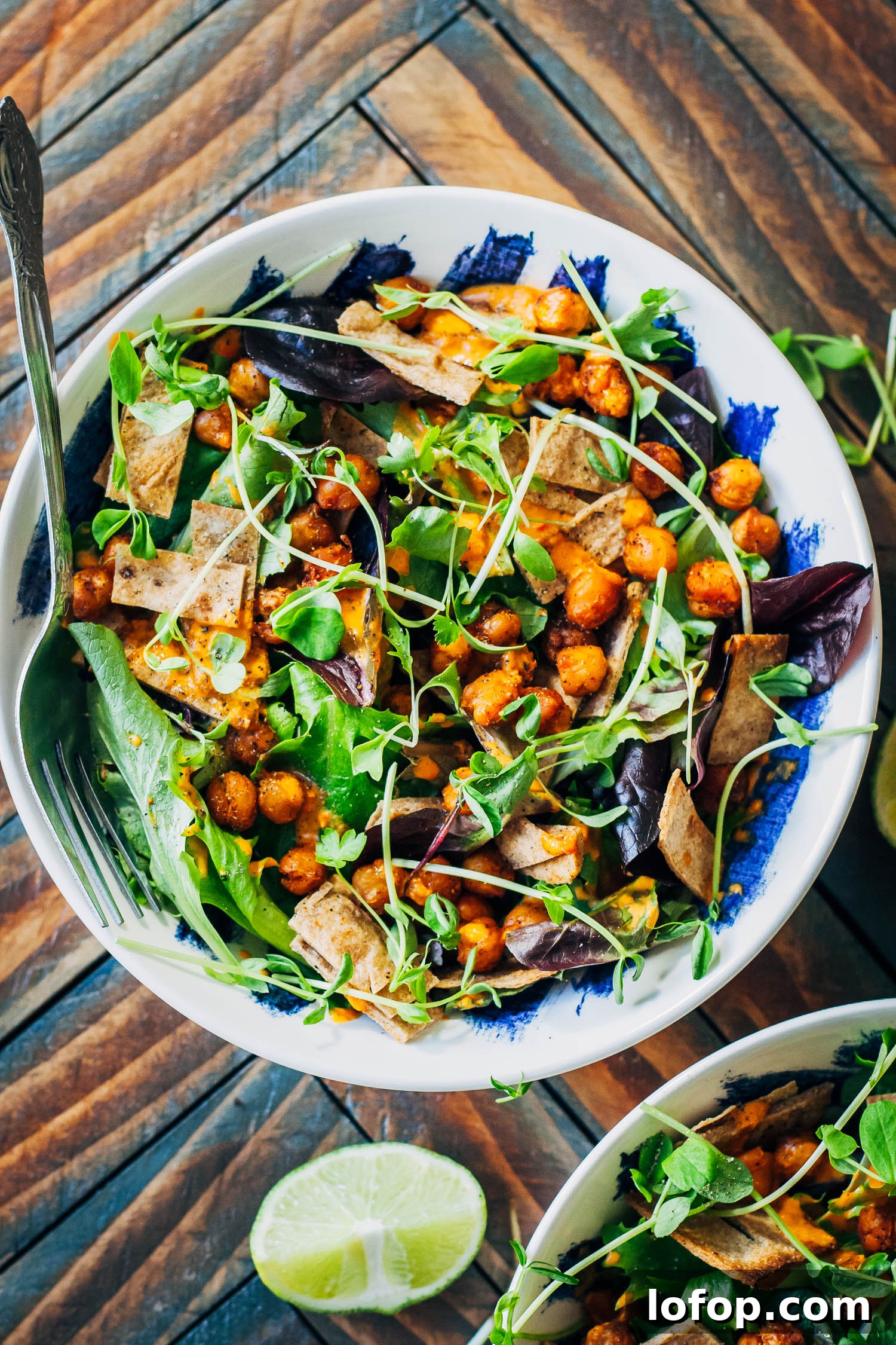 Vegan Southwest Tortilla Salad | Well and Full | #healthy #recipe