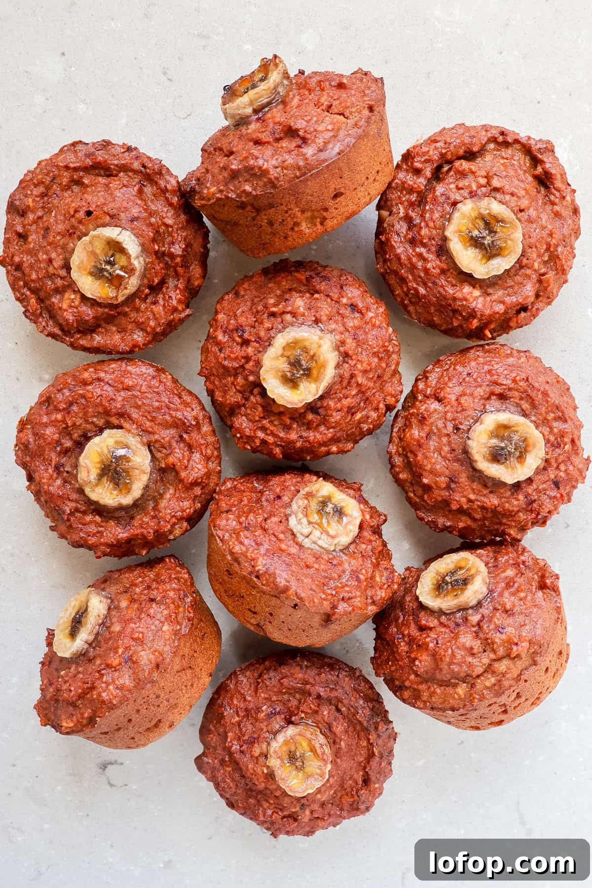 Top view of muffins.