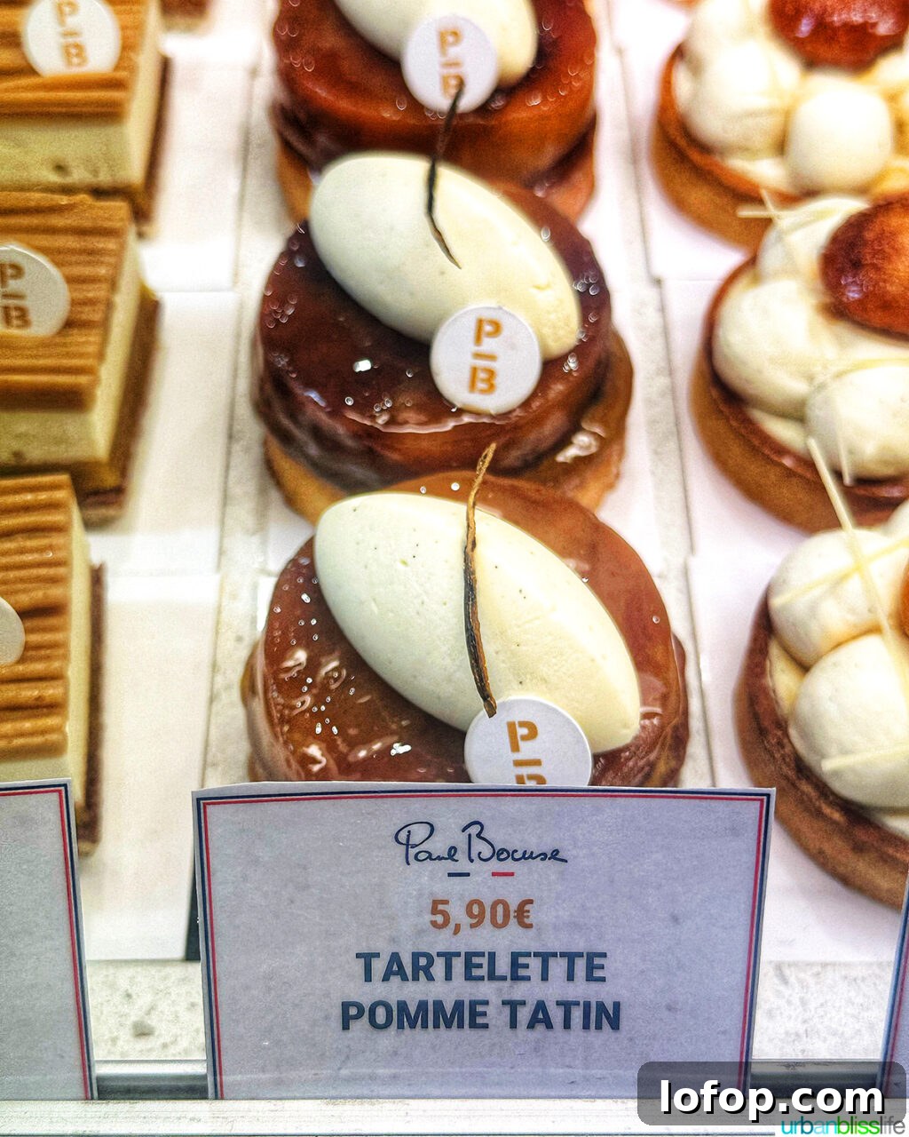 pastries at Les Halles food market in Lyon