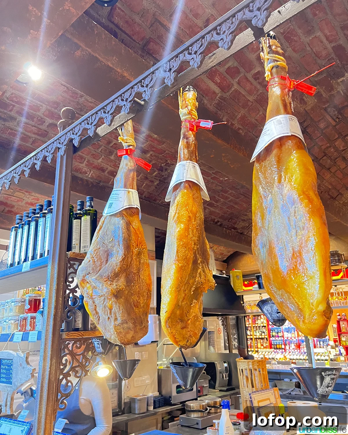butcher stand at les halles food market in Lyon, France