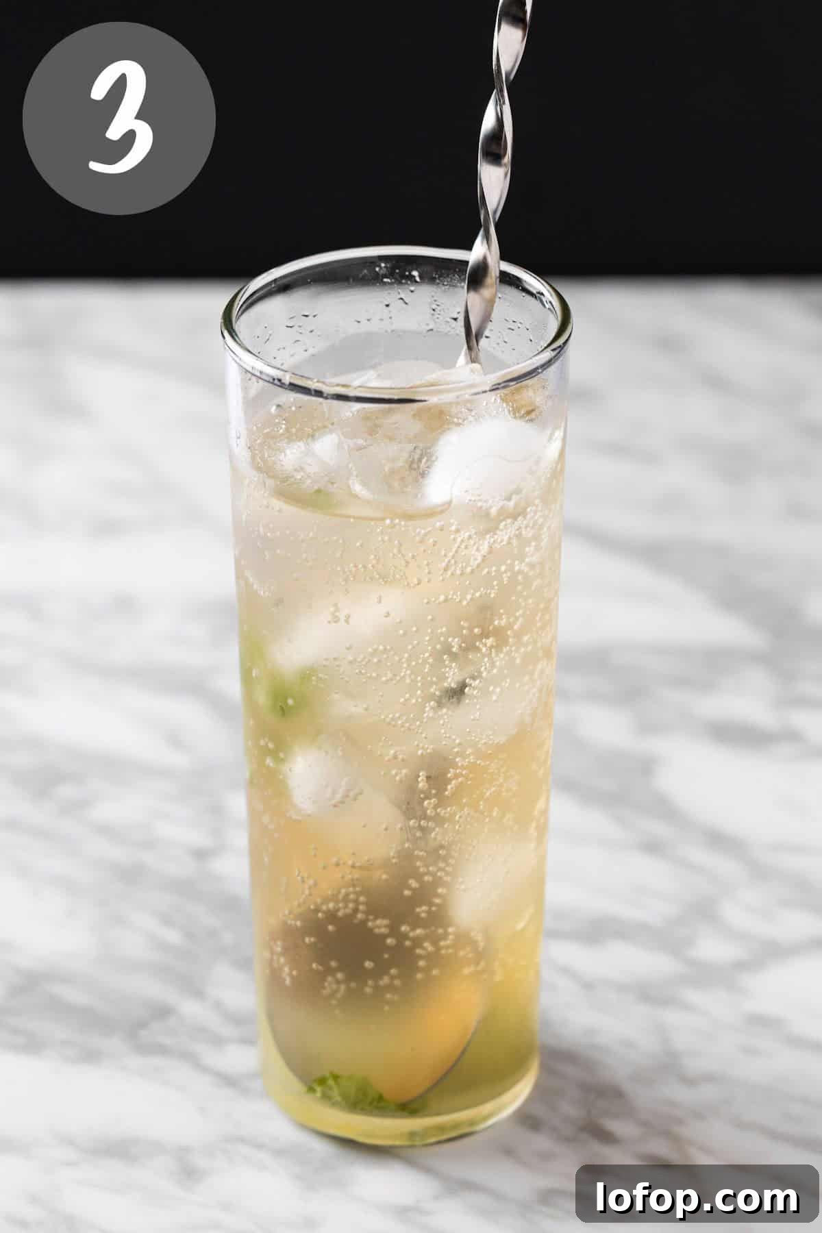 Ginger Ale Mojito Recipe: Refreshing Mint Cocktail Guide 6 Stirring the ginger ale mojito.