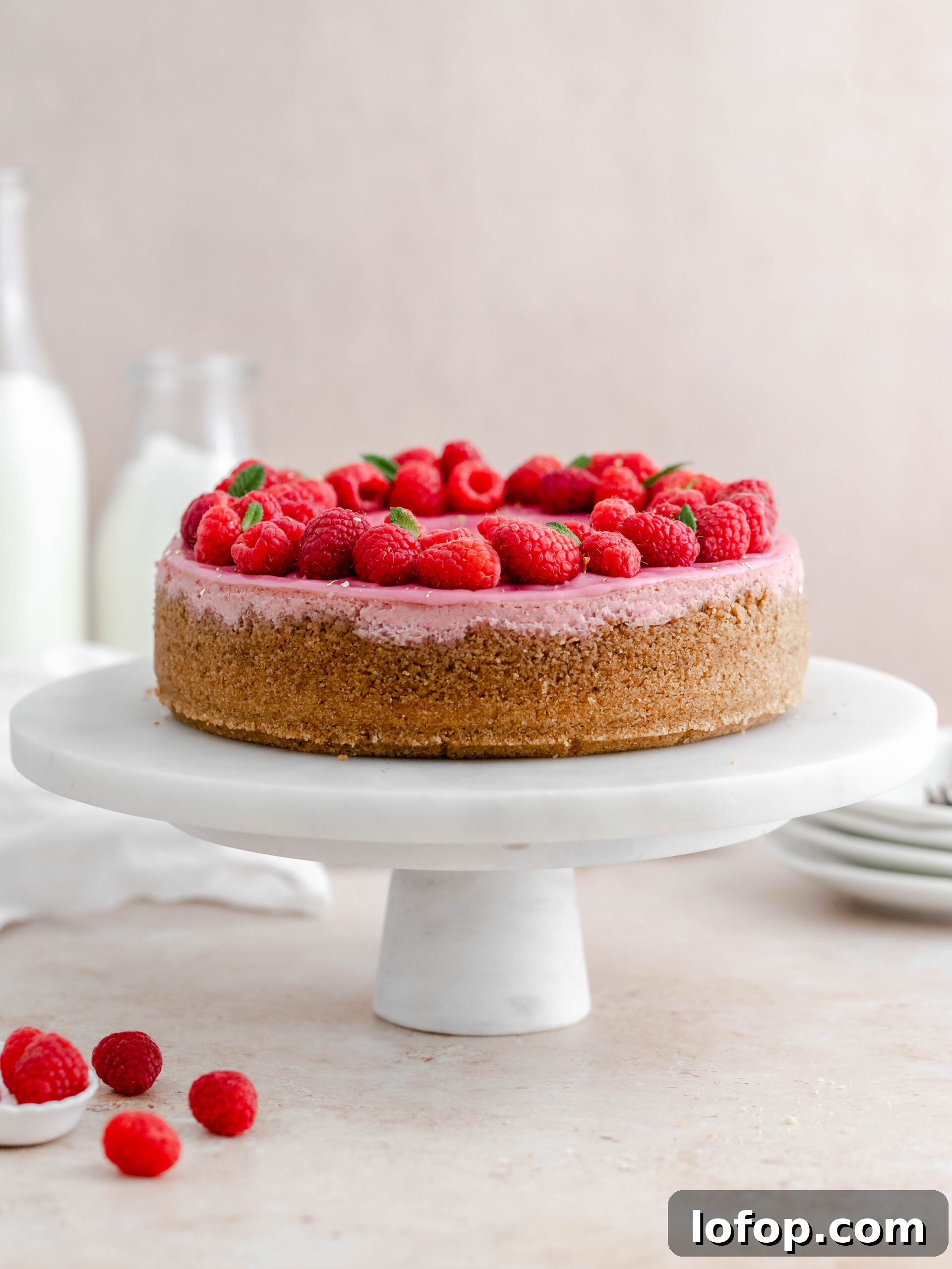 Decadent Raspberry Cheesecake Recipe with Fresh Berry Topping 2 Fresh and creamy Raspberry Cheesecake