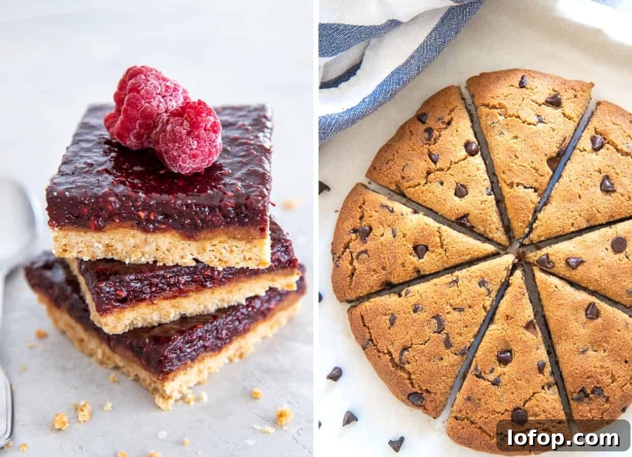 scones and almond butter bars made with arrowroot powder in the batter