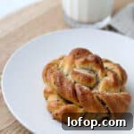 Close up of cardamom bun.