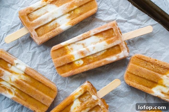 Caramelized Peaches & Cream Popsicles