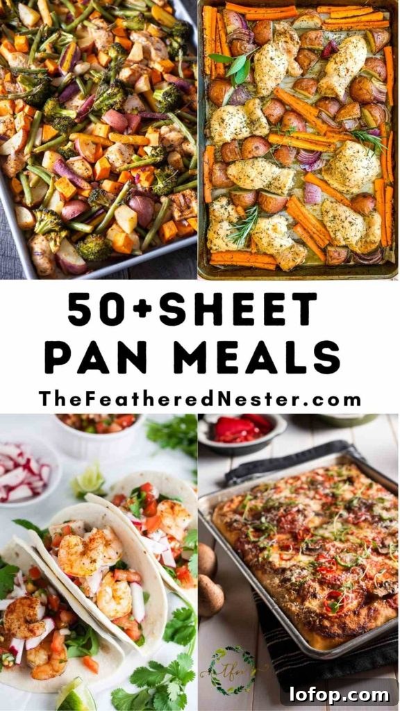 a collage of one pan meals