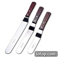 LEGERM Cake Decorating Angled Icing Spatula Set