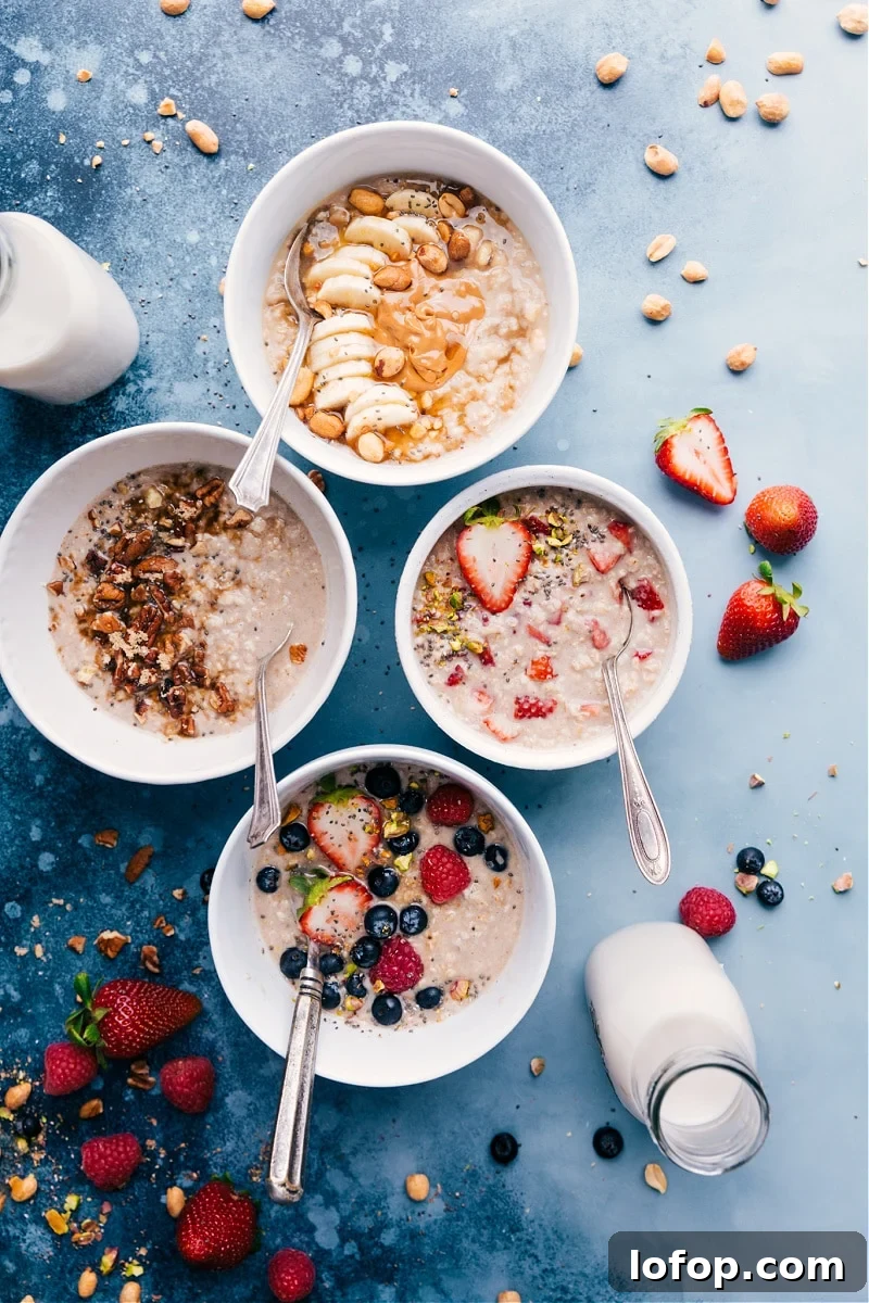 Microwave Oatmeal: base recipe plus three variations four flavors of Microwave Oatmeal