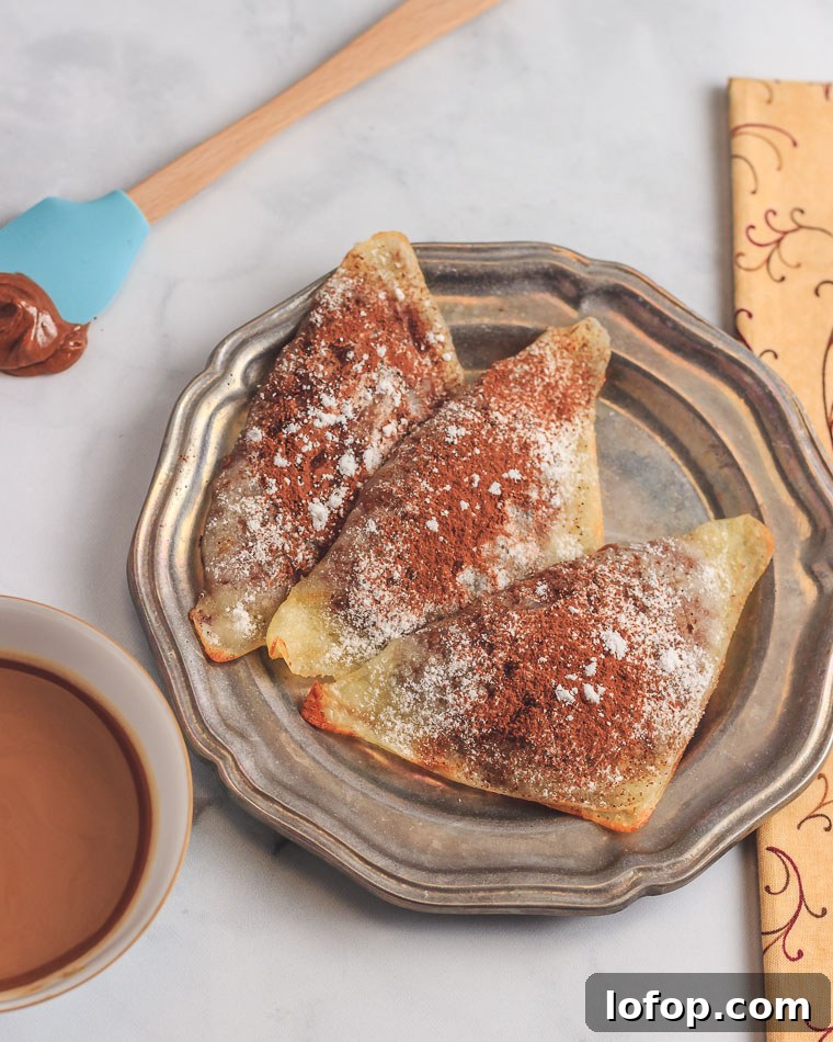 Easy Keto Chocolate Nutella Ravioli- Low Carb, keto gluten free