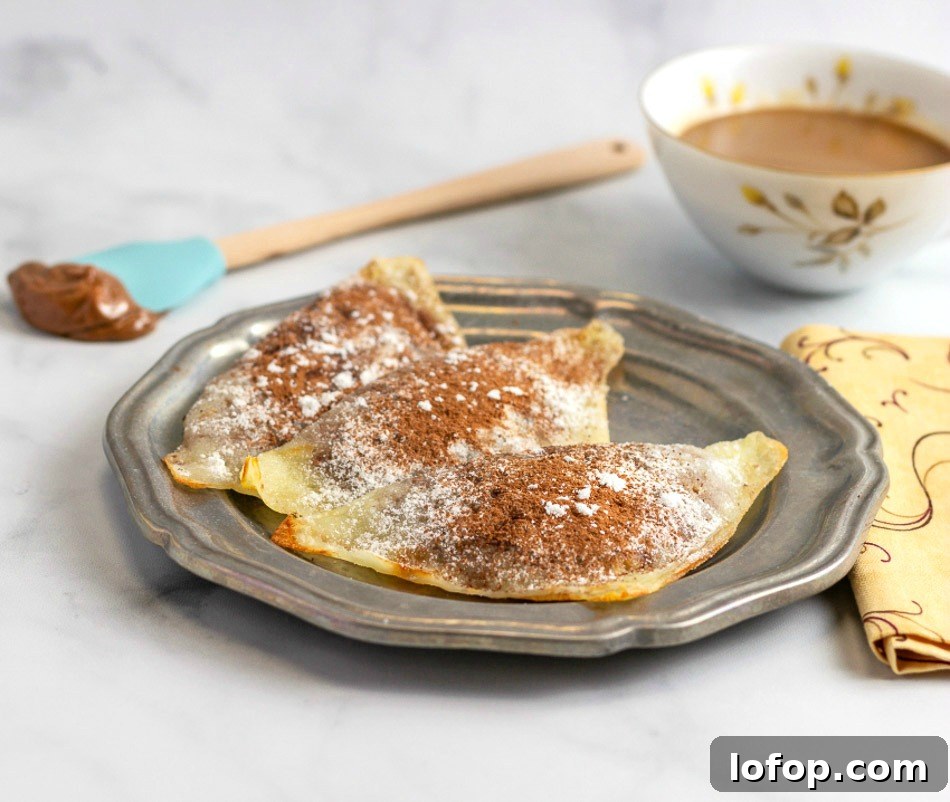 Easy Keto Chocolate Nutella Ravioli