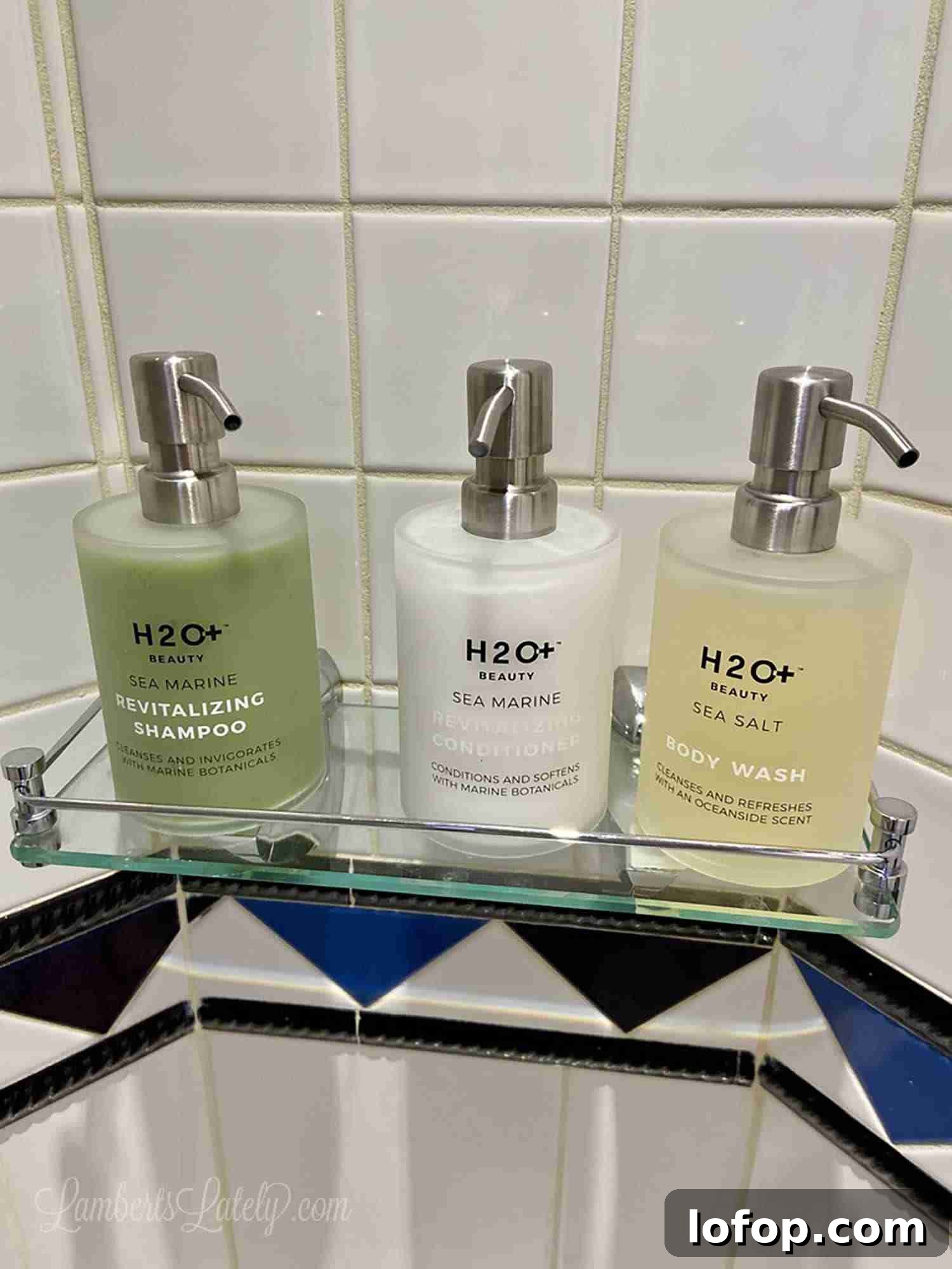 Disney Cruise Packing Checklist + Free Printable Guide 17 h20 shower gel and shampoo in disney cruise bathroom.