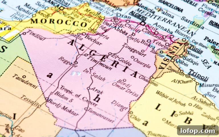 map of morocco and algeria