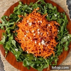 overhead: chilled moroccan carrot salad