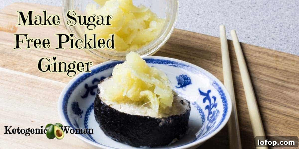 Keto Sugar-Free Pickled Ginger Recipe for Sushi Rolls 2 How to make Sugar free pickled ginger
