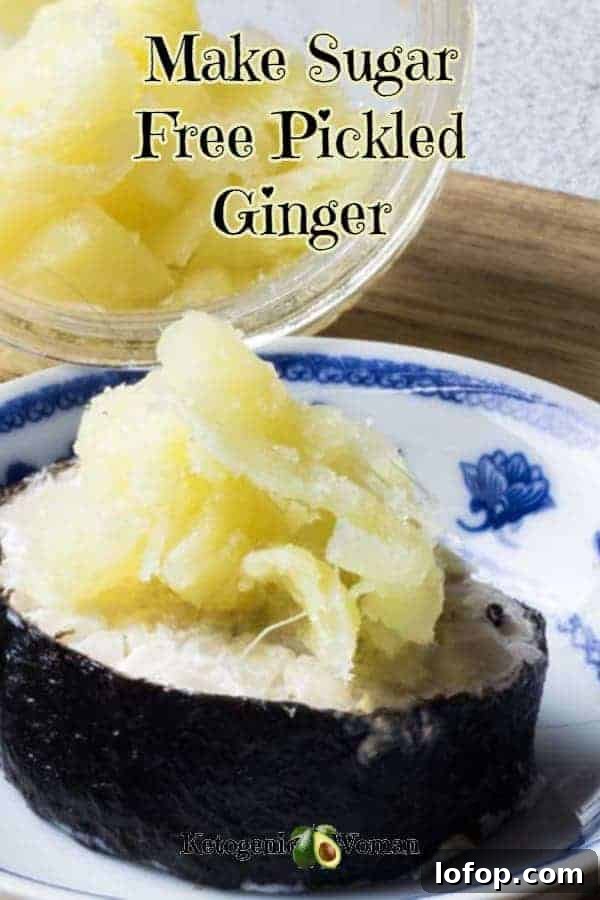 Keto Sugar-Free Pickled Ginger Recipe for Sushi Rolls 9 How to make sugar free pickled ginger for your low carb sushi rolls!