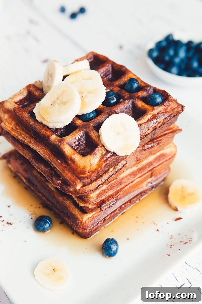 Banana Protein Paleo Waffles