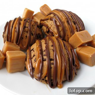 Soft and Chewy Caramel-Chocolate Cookies