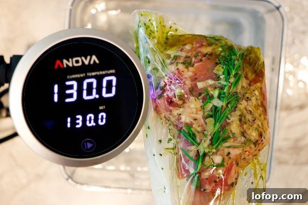 caveman chops sous vide water bath
