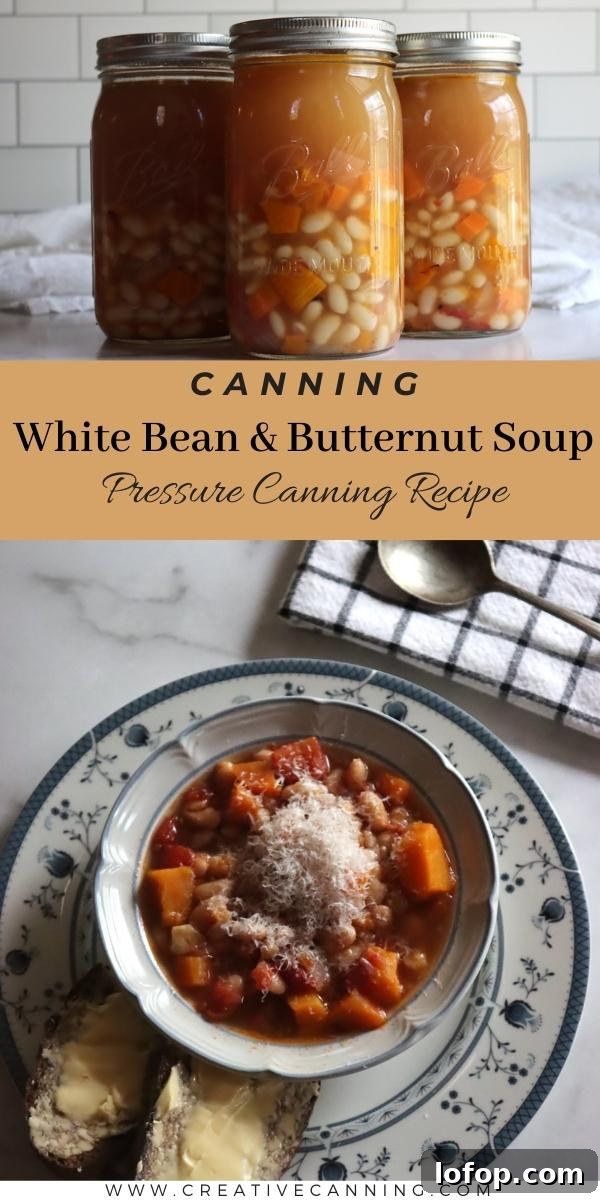 How to Can Butternut Squash and White Bean Soup for Long-Term Storage 7 Canning White Bean and Butternut Soup