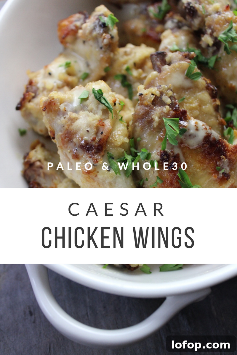 paleo and whole30 caesar chicken wings