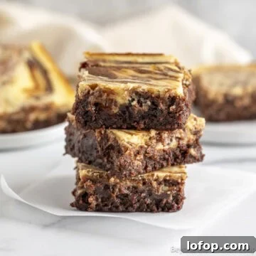 A stack of cheesecake brownies.