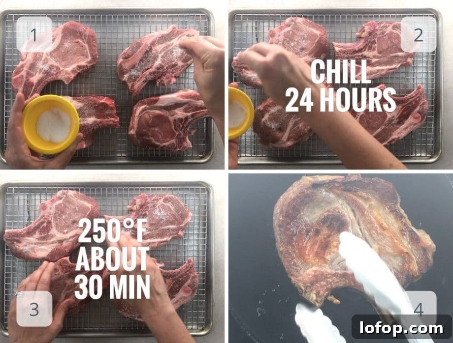 prepping and cooking pork chops