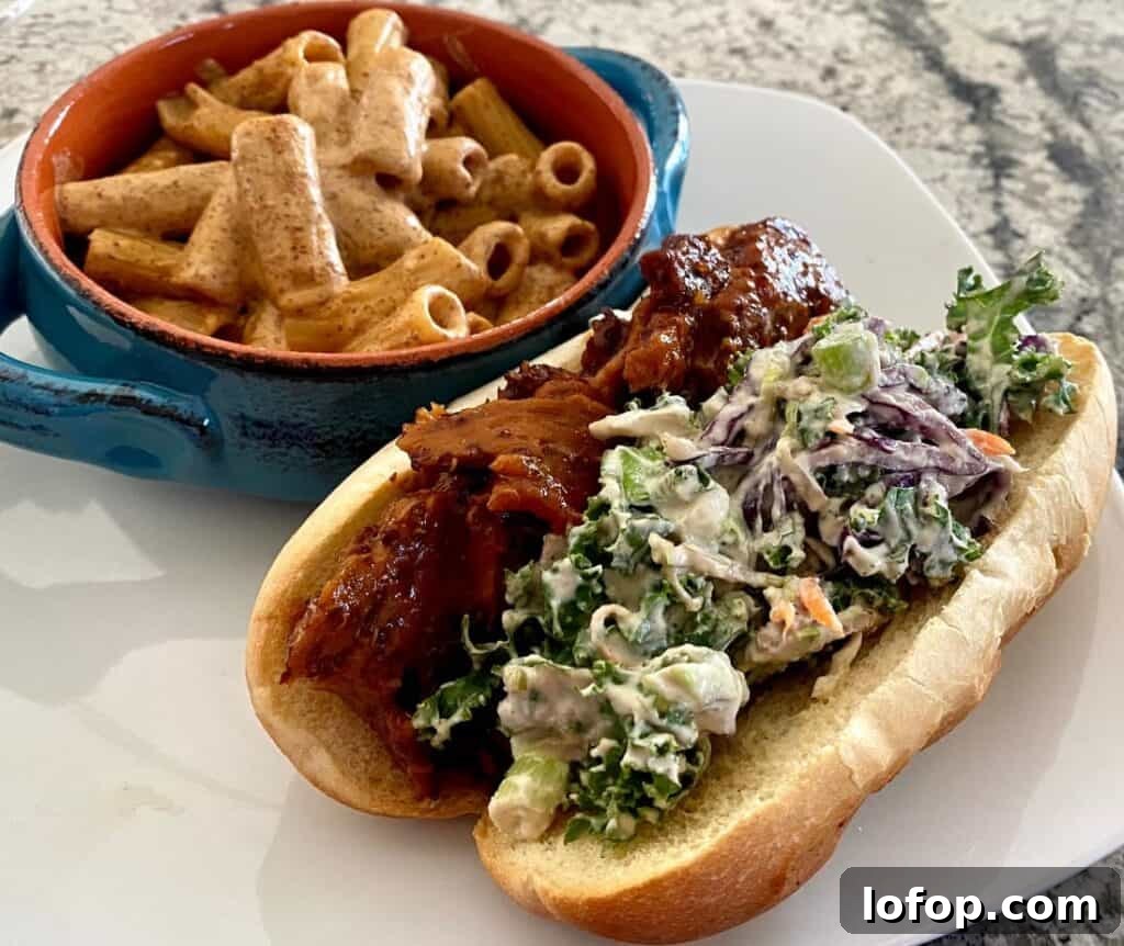 BBQ seitan sandwich