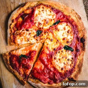 Margherita pizza made from store bought pizza dough featured image.
