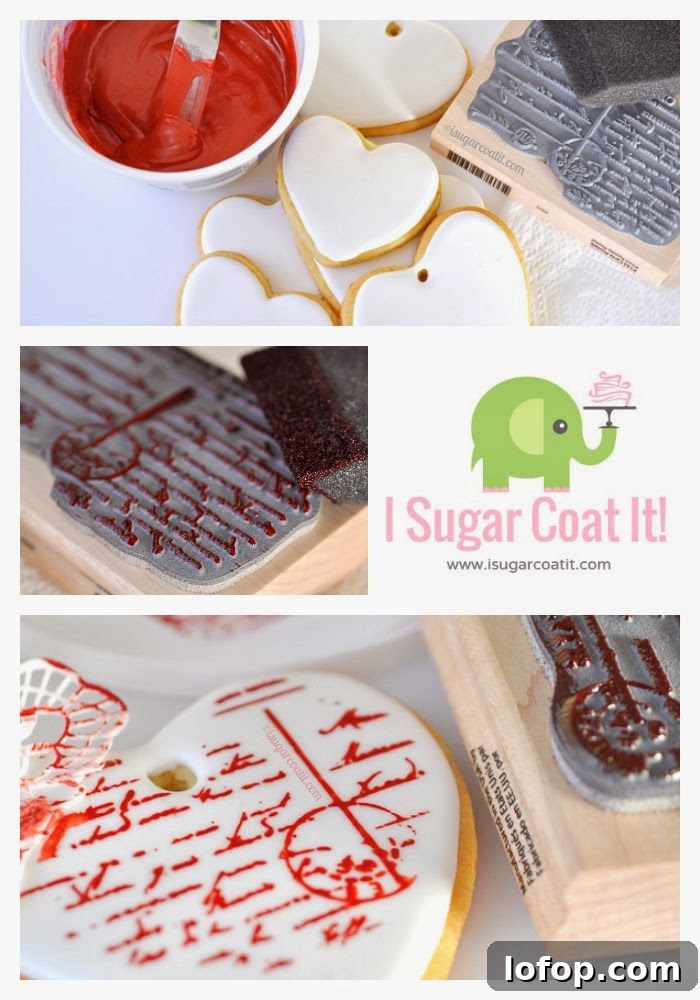 Stamped Orange Cardamom Cookie Postcards with Sugar Lace