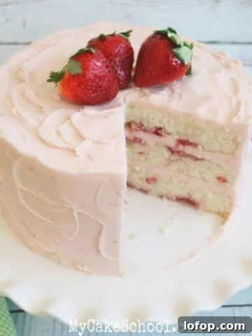 Champagne and Strawberries Cake