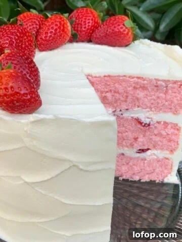 Strawberry Champagne Layer Cake