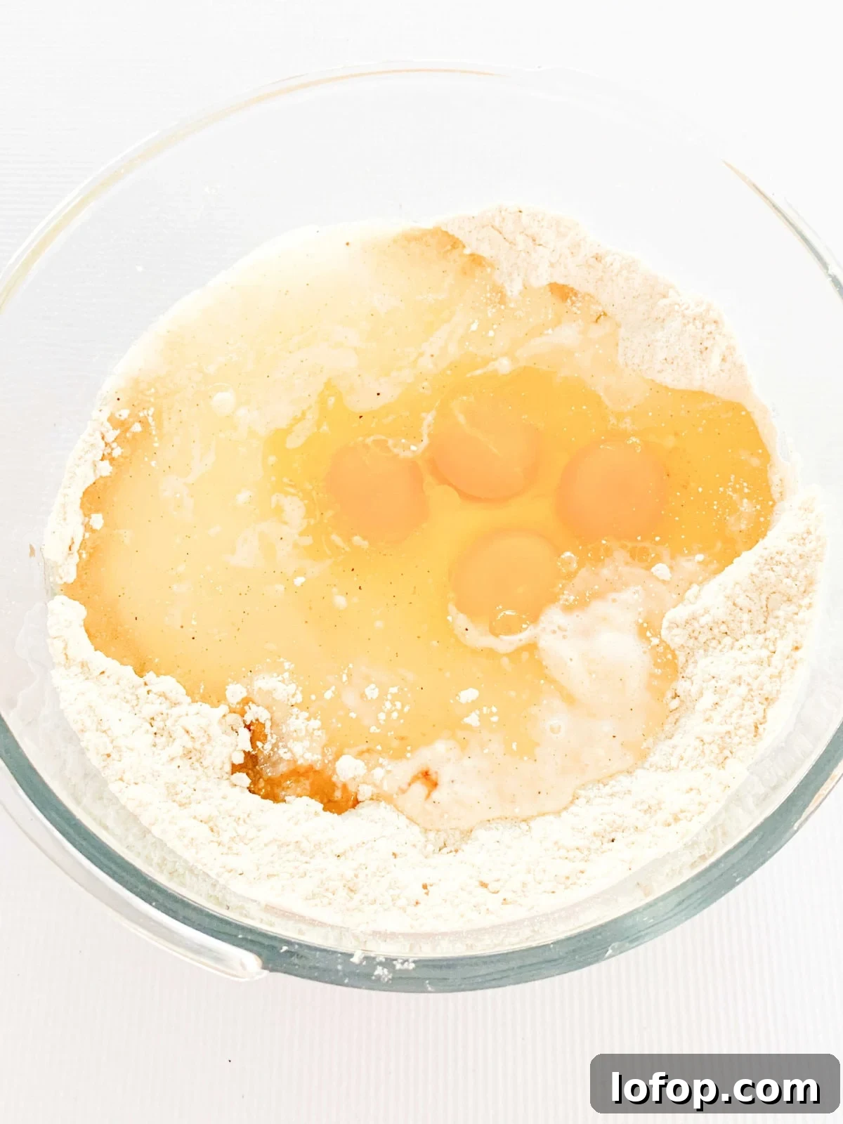 Eggnog Rum Cake ingredients.