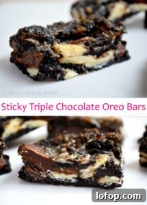 Sticky Triple-Chocolate Oreo Bars (Video) 5 Sticky Triple Chocolate Oreo Bars! These are sticky sweet, ooey gooey, filled with melty chocolate and crushed Oreos! These are a must try!! #gooeyoreobars #triplechocolateoreobars #oreorecipe