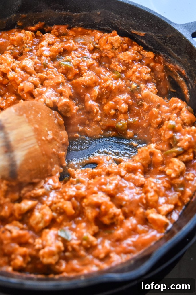 saucy sloppy joe base mixture for the turkey sloppy joe tater tot casserole.
